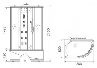 ERLIT ER4512TPL-C4 душевая кабина 120*80*215 #WF_CITY_VIN# картинка