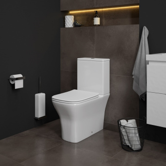 Унитаз компакт VT50304H Lukka Pro напольный безободковый + сиденье микролифт (Vinchi) #WF_CITY_VIN# картинка