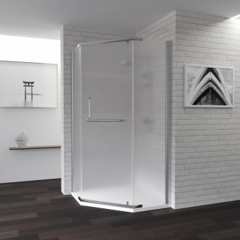 Душевой уголок RGW PA-81 "Passage" 100*100*195 Трапеция/Хром/Прозрачное/6 мм #WF_CITY_VIN# картинка