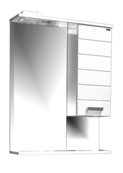 Шкаф зеркальный MDS (A) "Таис 600/с" (Белый) #WF_CITY_VIN# картинка