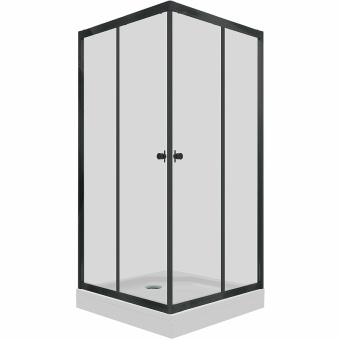 Душевое ограждение Вента-Блэк 90*90 квадрат низ. подд. #WF_CITY_VIN# картинка