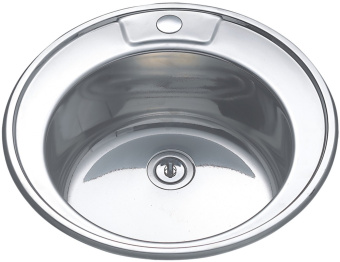 Мойка врез. d 51 (0,6) вып 3 1/2 17 см сифон в комплекте #WF_CITY_VIN# картинка