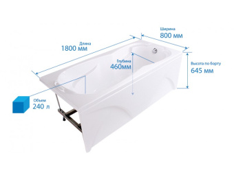 Акриловая ванна Цезарь 180*80 #WF_CITY_VIN# картинка