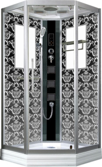 NG 7717B (Ниагара) душевая кабина 100*100*215 н.п. (черная) #WF_CITY_VIN# картинка