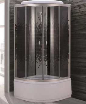 Душевая кабина NG-7507-14 BLACK 80х80х215 г.п. МОЗАИКА #WF_CITY_VIN# картинка