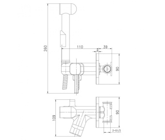 Смеситель LEMARK с гиг. душем LM7165С "Соло" #WF_CITY_VIN# картинка