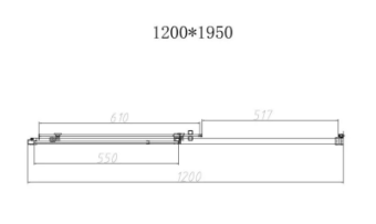 Душевая дверь Slim-N-4SN120CLB.1200 черный ,стекло прозрачное  #WF_CITY_VIN# картинка
