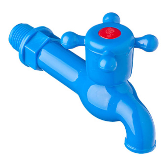 Кран водоразборный пласт. 1/2" крест цветной 7706 #WF_CITY_VIN# картинка