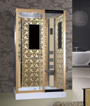 NG 7711GR (Ниагара) душевая кабина 90*120*215 н.п. (золото) #WF_CITY_VIN# картинка