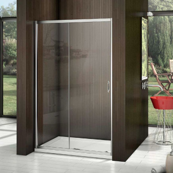 Душевое ограждение LATTE WTW-120-C-WE прямое ст.прозрач. 5мм (без поддона и автослива) #WF_CITY_VIN# картинка