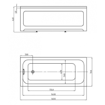 Акриловая ванна Мия 160*70 без ножек #WF_CITY_VIN# картинка