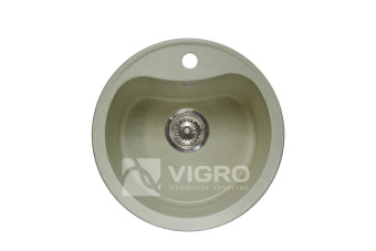 Мойка Vigro 430*430 серый VGE004 БЕЗ сифона в комплекте #WF_CITY_VIN# картинка