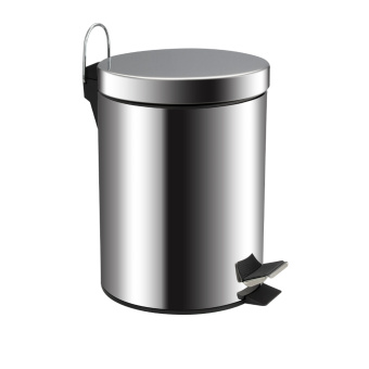 Ведро 105-P круглое из нерж. стали, с педалью, пневматика, 5л #WF_CITY_VIN# картинка