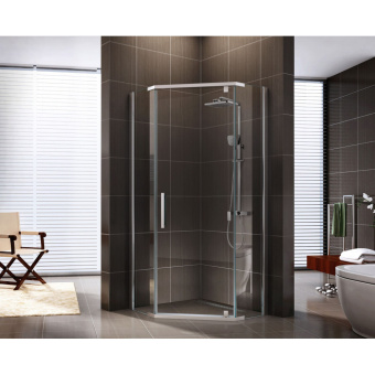 BERGES OXIGEN Душевой уголок 900*900*1950 прозрачное 8мм, хром арт.061021 #WF_CITY_VIN# картинка