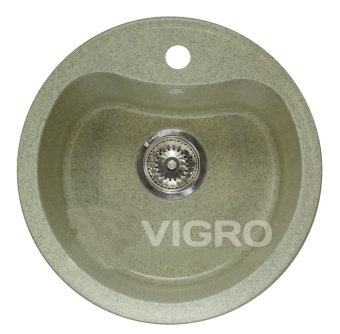 Мойка Vigro 430*430 латте VGE004 БЕЗ сифона в комплекте #WF_CITY_VIN# картинка
