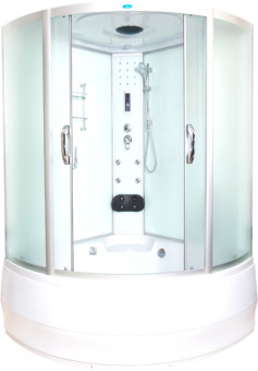 Душевая кабина Водный мир ВМ-8851 150х150х220 (матовое стекло, белый стенки)