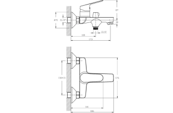 Смеситель д/ванны Yell YE5735-44 #WF_CITY_VIN# картинка