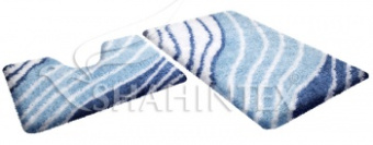 Набор ковриков д/ванной Soft multicolor 60*90, 60*50 сапфир (Shahintex) 4791 #WF_CITY_VIN# картинка