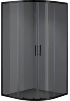 Душевое ограждение EG4BT 90*90 полукруг. (черн.мат., тонированное стекло) #WF_CITY_VIN# картинка