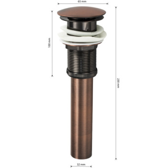 Донный клапан МЕДЬ 0605 BRIMIX, вывод #WF_CITY_VIN# картинка