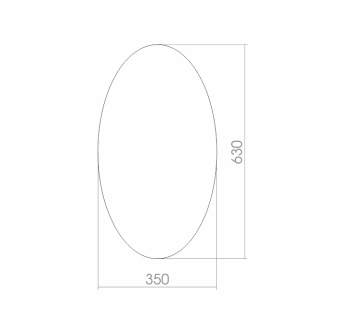 Зеркало MIXLINE овал 350*630 #WF_CITY_VIN# картинка