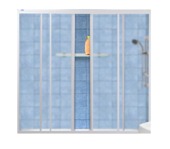 Шторка на ванну "КУПЕ" 150 полистирол Шагрень #WF_CITY_VIN# картинка
