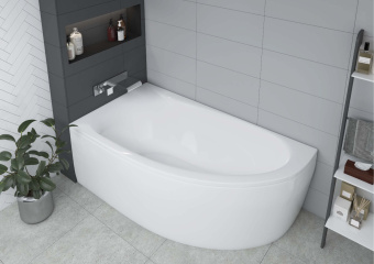 ДИВА ванна акрил. 150*90 ЛЕВАЯ + Сбор.каркас ДИВА 150 (шпильки) #WF_CITY_VIN# картинка