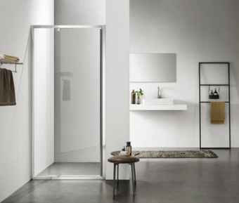 Душевое ограждение SANTREK AQUA Time-DF-DP-1000-C-Chrome 1000*1950 Прямое стекло проз.6мм,проф.хром #WF_CITY_VIN# картинка