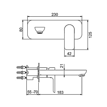 Смеситель G1048-22 для раковины #WF_CITY_VIN# картинка