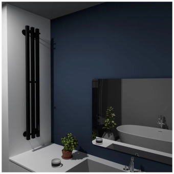 Полотенцесушитель Inaro 120*6*018 (Эл.,Черн(мат),3секц по 3вст,ТэнКанцер300W,4кроншт #WF_CITY_VIN# картинка