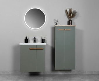 Тумба "Мюнхен 60" 2ств  подвесная ХАКИ с раковиной COMO 60 #WF_CITY_VIN# картинка