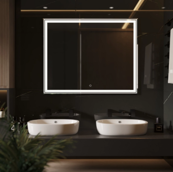 Зеркало MIXLINE "МЕЛИС" 1000*800 (ШВ) сенс. выключатель,светодиодная подсветка #WF_CITY_VIN# картинка