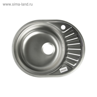 Мойка врез. 45*57 (0,6) вып 3 1/2 VLADIX ЛЕВАЯ нерж. мат. 16 см с сифоном #WF_CITY_VIN# картинка