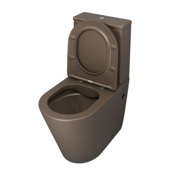 Унитаз GR-4480BRMS Color КОРИЧНЕВЫЙ матовый безободковый #WF_CITY_VIN# картинка