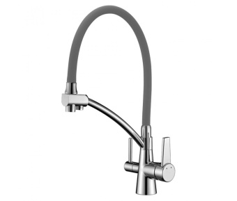 Смеситель LEMARK LM3071С-Gray "Комфорт" для кухни с гибк.изливом, с подкл.к фильтру питьевой воды  #WF_CITY_VIN# картинка