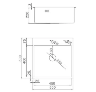 Мойка GERHANS RK35050B графит + сифон #WF_CITY_VIN# картинка