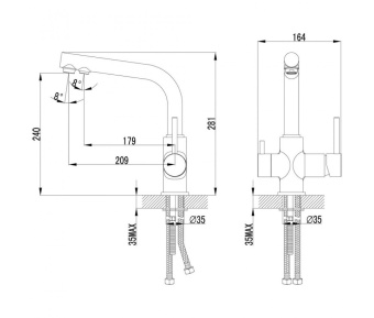 Смеситель LEMARK д/кухни LM3061С "Комфорт" #WF_CITY_VIN# картинка
