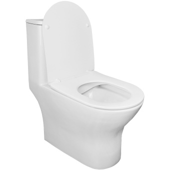 Terni  AZ-8618T унитаз-моноблок безободковый с сиденьем дюропласт микролифт #WF_CITY_VIN# картинка