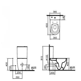 SENTO RIM-EX Напольный унитаз open back 9830B003-7204 #WF_CITY_VIN# картинка