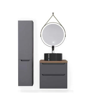 Зеркало Wood 60 подсветка, бесконтактное включение #WF_CITY_VIN# картинка