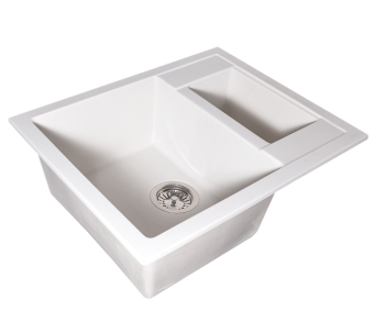 Кухонная мойка GranAlliance G-52, белый 595х480х200 мм (ДхШхВ) #WF_CITY_VIN# картинка