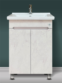 Тумба "УРАН COMO 50" 2 створки БЕТОН ПАЙН С РАКОВИНОЙ COMO 50 #WF_CITY_VIN# картинка