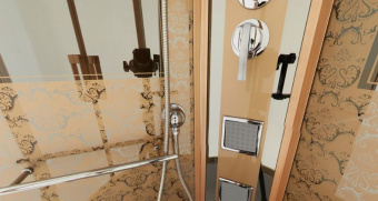 NG 7710G (Ниагара) душевая кабина 100*100*215 гл.п (стенки ЗОЛОТО) #WF_CITY_VIN# картинка