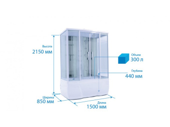 ALPHA душевая кабина 150*85 г/м (Матовая) #WF_CITY_VIN# картинка