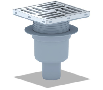 Трап вертикальный регулируемый с выпуском 50мм, с нержавеющей решеткой 150*150 TA5712 #WF_CITY_VIN# картинка