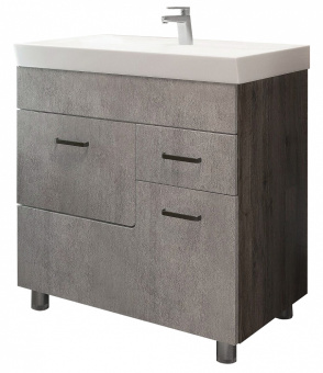 Тумба "Catherine 80 №2" белый  камень с раковиной Фостер 80/ФЕСТ 80 #WF_CITY_VIN# картинка