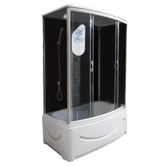 Душевая кабина FARO 470 145*85*220 стекло серое, задняя черная стекл.панель #WF_CITY_VIN# картинка
