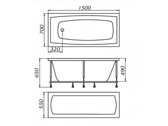 МОДЕРН ванна 165*70 (Марка №1) #WF_CITY_VIN# картинка