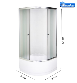 Душевое ограждение ALT-8020T 90*90*194 в.п. (2места) #WF_CITY_VIN# картинка