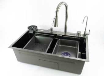 Мойка Fmark FSC002Q многофункциональная 750*460*220 нерж.сталь Графит #WF_CITY_VIN# картинка